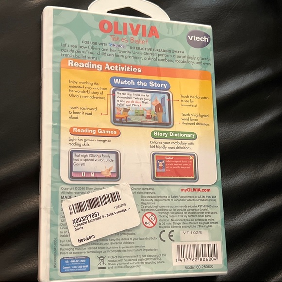 NEW VTECH VREADER V.READER OLIVIA GAME SEALED - Picture 2 of 2